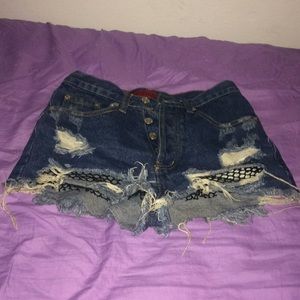 Denim shorts